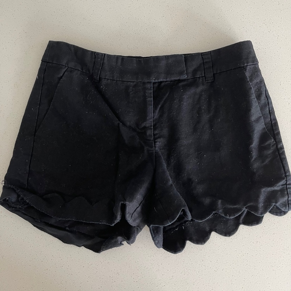 black scallop shorts from j. Crew